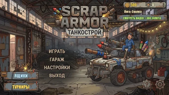 Игровой скриншот: Scrap Armor: Танкострой
